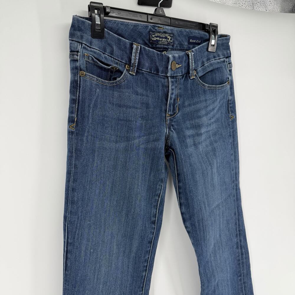 Seven7 Jeans Womens Size 28 Blue Bootcut Low Rise Stretch Denim - Picture 4 of 8